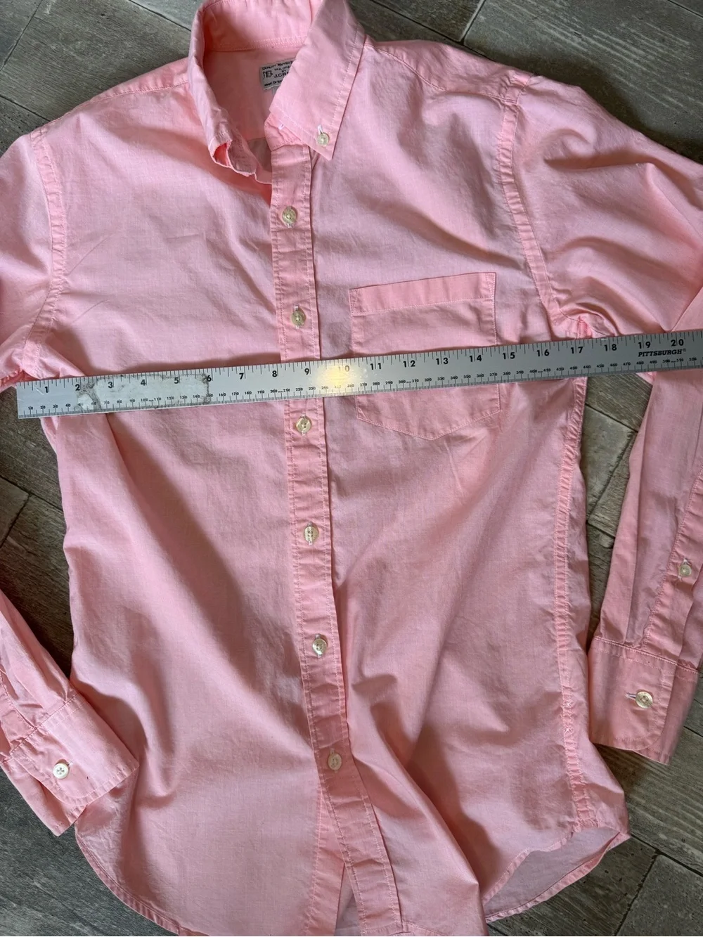 J. Crew men’s tailored Cotton Button-Down long sleeve Shirt in Soft Pink size XS